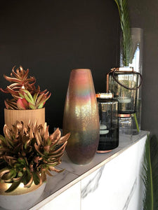 Opalescent Amber Vase